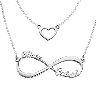Heart Infinity Necklaces Set For Her Sterling Silver