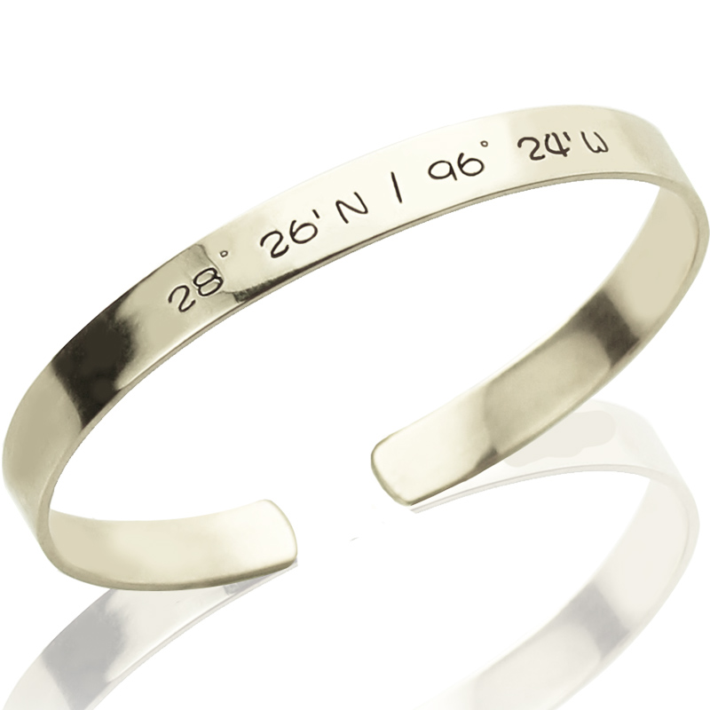 Personalized Mother's Cuff Bangle Bracelet