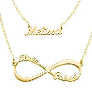 Gold Plated Gift - Infinity and Name Necklaces