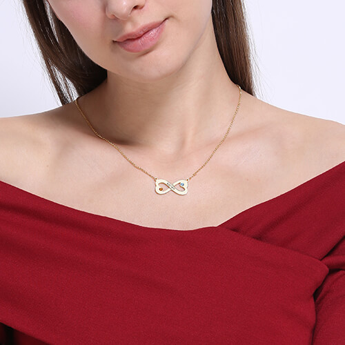Infinity Heart Necklace - Gold Plated
