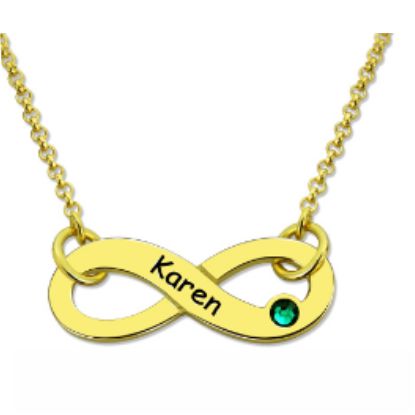 Personalized Infinity Name Necklace In Gold