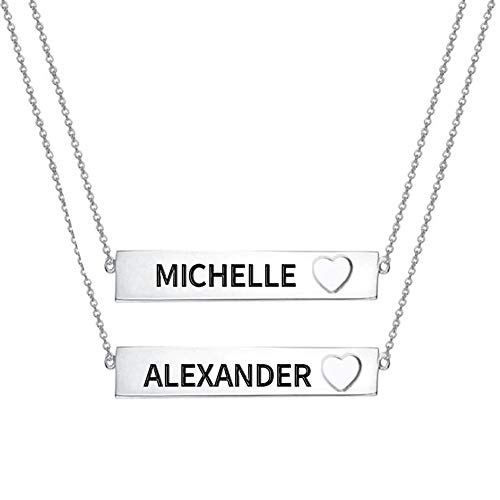 Bar Necklace Set in Sterling Silver